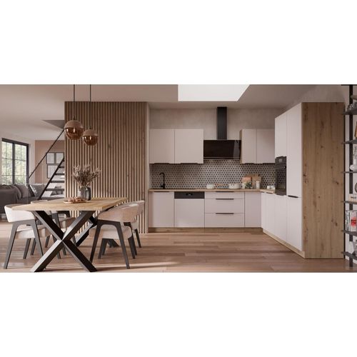 4255832103122 - Winkelküche SOLANO 280x270 cm Küchenzeile Eckküche Küche Kaschmir Eiche Artisan