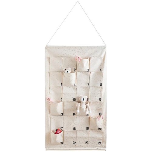9010585676300 - X-Mas Adventskalender  Natur  Textil  71x123 cm  zum Befüllen Hängen  Dekoration Weihnachtsdekoration Winterdeko