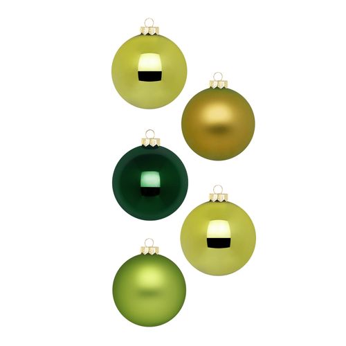 4061752240539 - Weihnachtsbaumkugel MAGIC BY INGE Golden Meadow grün Glas Weihnachtsbaumkugeln aus Glas 30 Kugeln 6 cm mit 50 Aufhängern