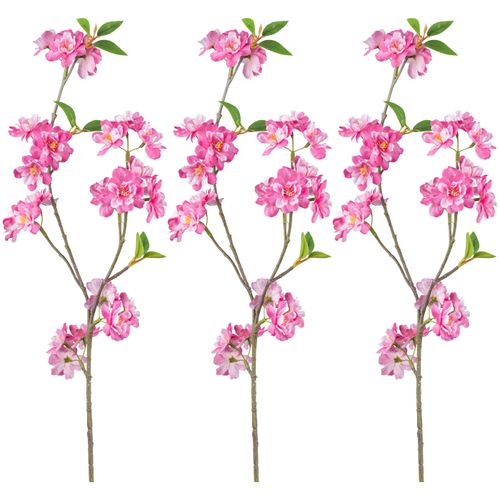 4064118318477 - Kunstzweig CREATIV GREEN Kirschblütenzweig pink H74cm Kunststoff Kunstpflanzen mit detailgetreuen Blüten