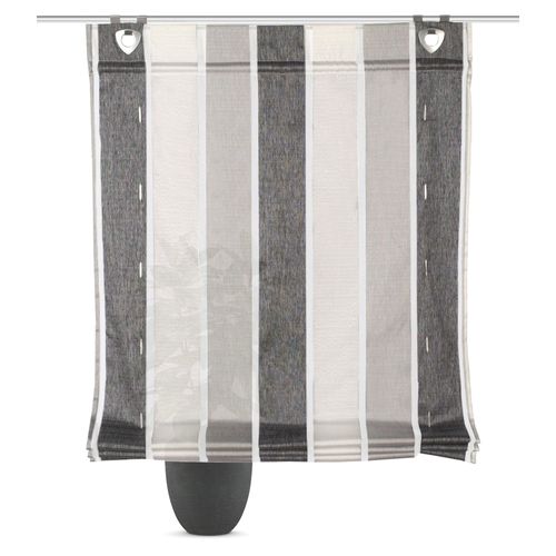 4056751250054 - Raffrollo HOME WOHNIDEEN LOSANA Raffrollos Gr 130 cm Hakenaufhängung 45 cm grau (anthrazit) Gardine Plissee Raffrollo Sonnenschutz-Plissee Raffrollos halbtransparent