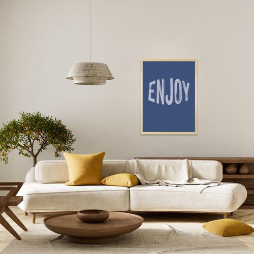 4067437128444 - Bild mit Rahmen SOLIVER Enjoy grau (farbe rahmen beige natur farbe bild(er) hellgrau) B40cm H50cm T15cm Holz Plexiglas Bilder HD Premium Posterdruck mit Echtholzrahmen