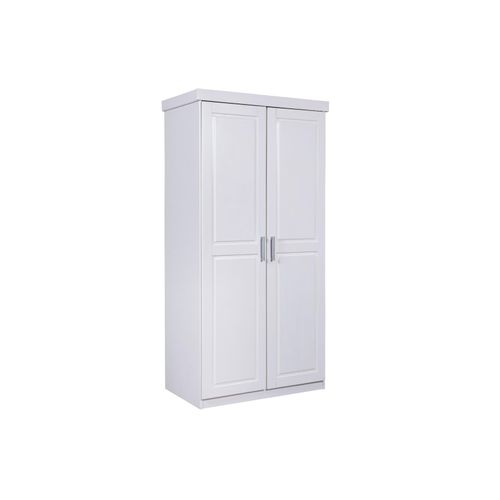 4010340291132 - Kleiderschrank Hakon aus Kiefer Massivholz - versch Ausführungen - 2 Türen - Weiss 4010340291132 - Kleiderschrank Hakon aus Kiefer Massivholz - versch Ausführungen - 2 Türen - Weiss