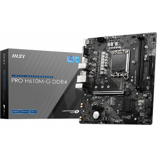4719072925024 - PRO H610M-G DDR4 - motherboard - micro ATX - LGA1700 Socket - H610 Mainboard - Intel H610 - Intel LGA1700 socket - DDR4 RAM - Micro-ATX