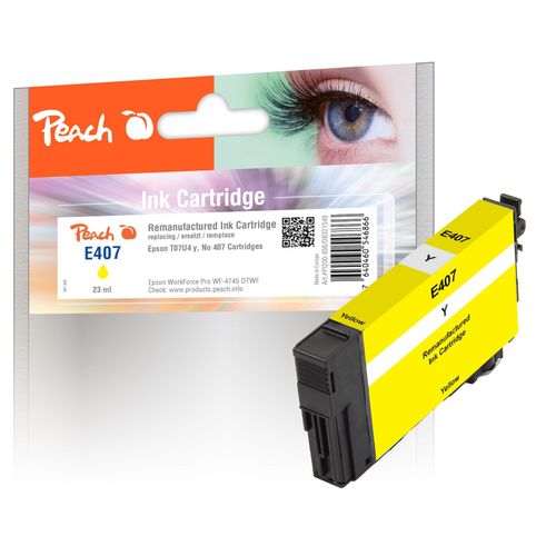 7640460546866 - E407 Y Druckerpatrone ye ersetzt Epson No 407Y C13T07U440 für zB Epson WorkForce Pro WF -4745 DTWF (wiederaufbereitet)