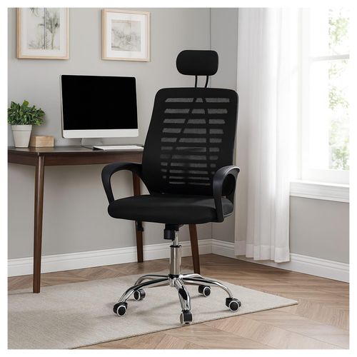 4255701939951 - Ergonomischer Drehstuhl mit Meshbezug und Kopfstütze