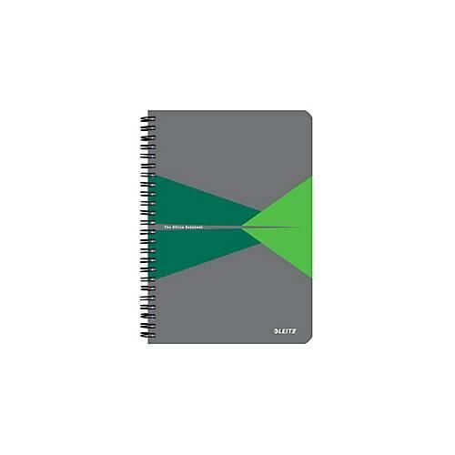 4002432141616 - Notizbuch Office Format A5 90 karierte Blatt lässt sich um 360° öffnen Spiralbindung Kunststoff-Einband FSC®-zertifiziert grün