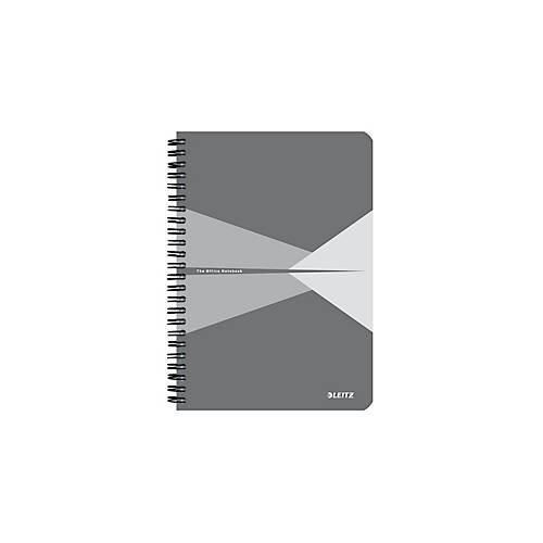 4002432141623 - Notizbuch Office Format A5 90 karierte Blatt lässt sich um 360° öffnen Spiralbindung Kunststoff-Einband FSC®-zertifiziert grau