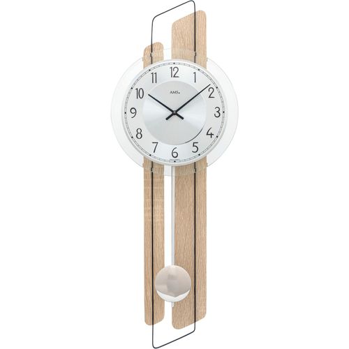 4037445161023 - Pendelwanduhr AMS silber (braun schwarz silberfarben) Wanduhren B H L 23cm x 7cm x 66cm QuarzuhrHolzgehäuseEsszimmerWohnzimmerMade in Germany 4037445161023 - Pendelwanduhr AMS silber (braun schwarz silberfarben) Wanduhren B H L 23cm x 7cm x 66cm QuarzuhrHolzgehäuseEsszimmerWohnzimmerMade in Germany