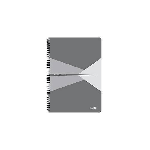 4002432141524 - Notizbuch Office Format A4 90 karierte Blatt lässt sich um 360° öffnen Spiralbindung Kunststoff-Einband FSC®-zertifiziert grau