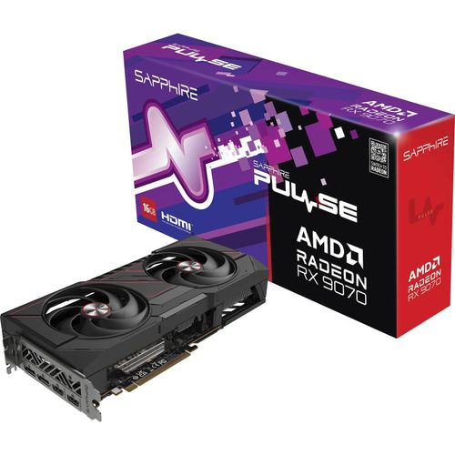 4895106295971 - SAPPHIRE Radeon RX9070 Pulse OC 16GBGDDR6 2xHDMI 2xDP