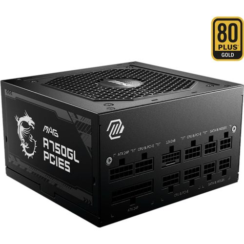 4711377084284 - MAG A750GL PCIE5 - power supply - 750 Watt Netzteile - 750 Watt - 120 mm - ATX - 80 Plus Gold zertifiziert