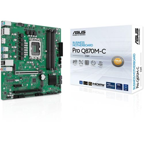 4711387880586 - ASUS Pro Q870M-C-CSM Mainboard - Intel Q870 - Intel LGA1851 socket - DDR5 RAM - Micro-ATX