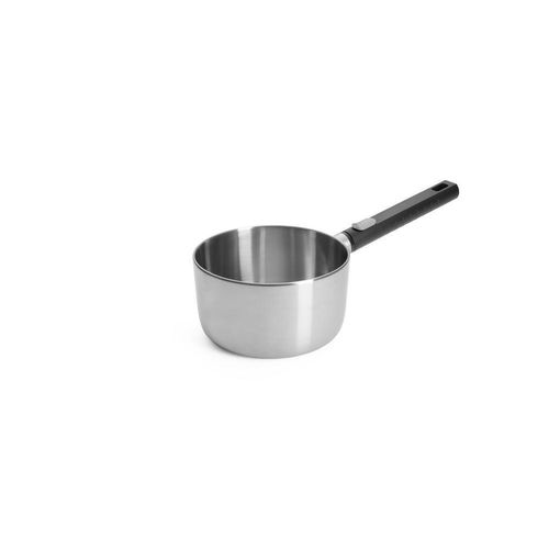 4054359044242 - Milchtopf WOLL Logic Steel silber (silberfarben schwarz) Ø1800cm Töpfe 5-Schicht-Aufbau