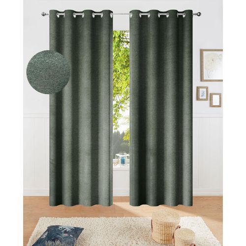 4069745031287 - Verdunkelungsvorhang MY HOME Fleuriss Gr 1 braun B135cm H145cm Polyester Gardinen Wohnzimmer Schlafzimmer Arbeitszimmer Kinderzimmer modern