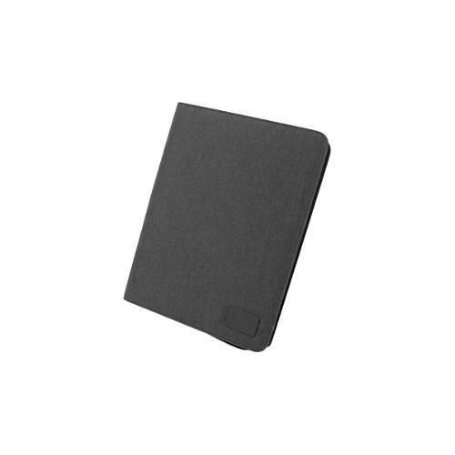 4021068462209 - Schreibmappe Stop Ocean Plastic PALAU RPET A4 Tabletfach Handy- Tabletaufsteller Multifunktionsbänder Block Reißverschluss RPET anthrazit