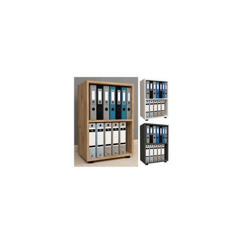 4051814420498 - Holzregal stehend platzsparender Aktenschrank Maße ca H 74 x B 49 x T 32 cm Elegantes Regal Büroregal – Ulas 2f