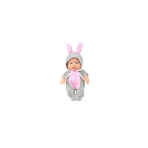 3800146223410 - Kinderpuppe 20 cm Hase Spielpuppe Hasenkostüm bewegliche Arme ab 3 Jahren grau