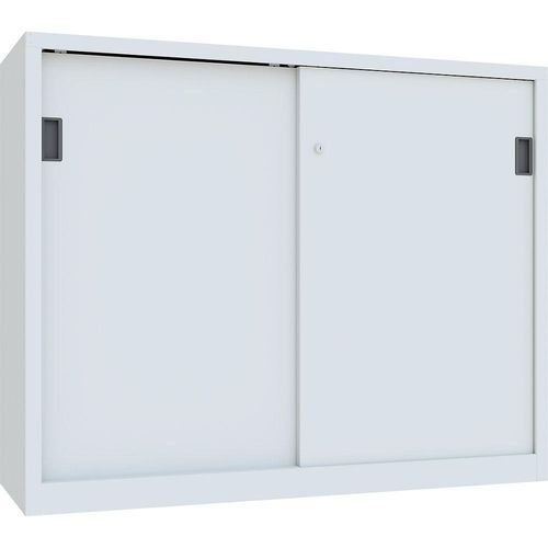 4055955127452 - Schwerlast-Schiebetürenschrank Höhe 1200 mm Vollblechtüren BxT 1500 x 500 mm mit Trennwand und 2 x 2 Fachböden Tür enzianblau kaiserkraft