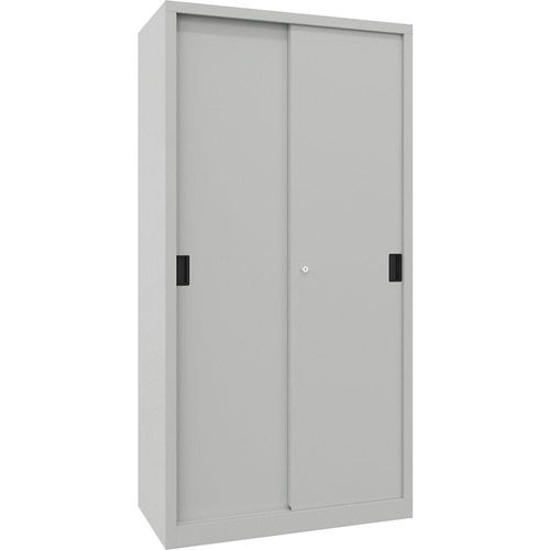 4055479247667 - Schiebetürenschrank Höhe 1950 mm Vollblechtüren BxT 1000 x 500 mm mit 4 Fachböden Tür enzianblau kaiserkraft