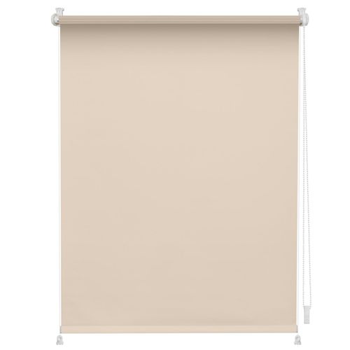 4250434156095 - Seitenzugrollo ORIGINAL Uni Rollo Rollos Gr 150 cm stufenlos positionierbar 100 cm beige (creme weiß) Verdunkelungsrollos mit Klemmträger und Farbbeschichtung - für Fenster Türen Klemmfix