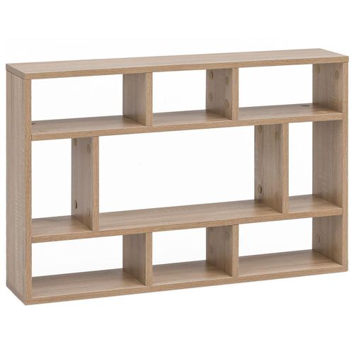 4251745761015 - Wandregal MAGRA 9 Fächer Melaminharz-Beschichtung Spanplatte Sonoma Eiche 75x51x16 cm
