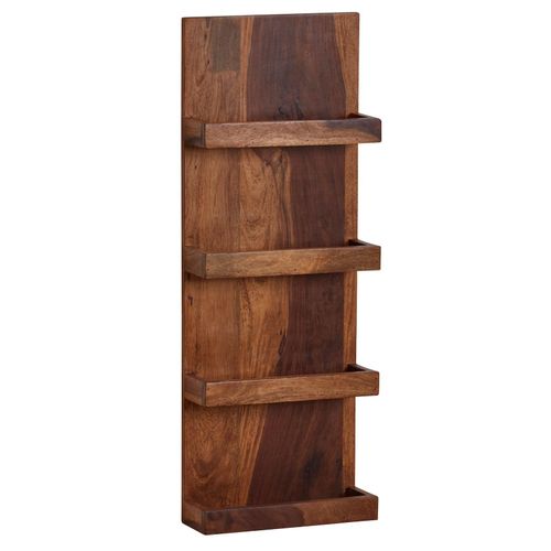 4255632516658 - Sheesham Massivholz Wandregal Nachhaltiges handgefertigtes Regal