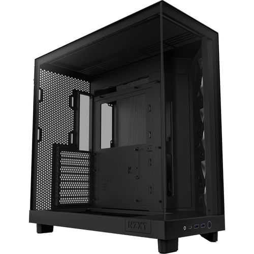 5056547204079 - NZXT H6 Flow Compact Dual Chamber with RGB - Matte Black - Gehäuse - Miditower - Schwarz 5056547204079 - NZXT H6 Flow Compact Dual Chamber with RGB - Matte Black - Gehäuse - Miditower - Schwarz