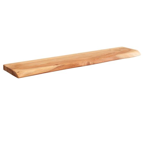 4251745767598 - Rustikales Akazienholz Wandregal Baumkante schwebendes Design 115x25x4 cm