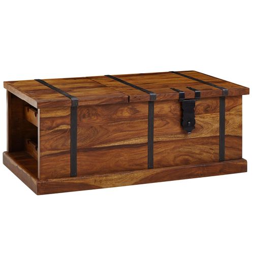4251745782126 - Massivholz Couchtisch Handgefertigt mit Weinregal 100x60x40 cm Wohnzimmertisch Edelholz