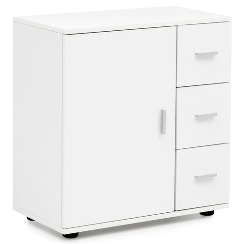 4251745767314 - Badezimmerschrank zeitloses Design großer Stauraum matt weiß 60x655x33 cm