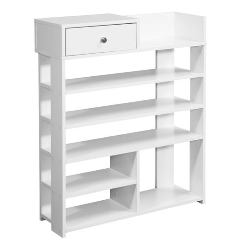 4251745767987 - Schuhregal für kleine Flure 7 Fächer Schublade melaminharzbeschichtete Oberfläche 75x925 cm