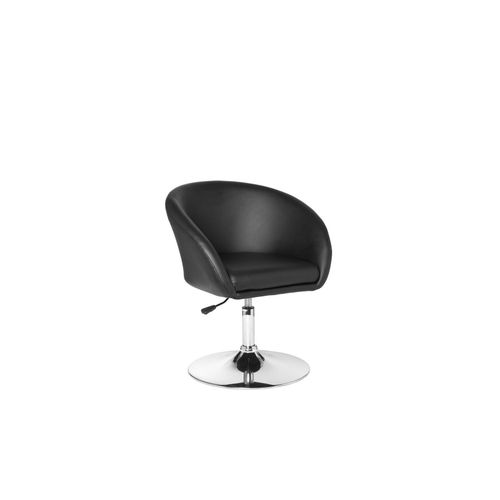 4251745758428 - Loungesessel LIFT Retro-Design verstellbare Sitzhöhe Trompetenfuß in Schwarz oder Weiß