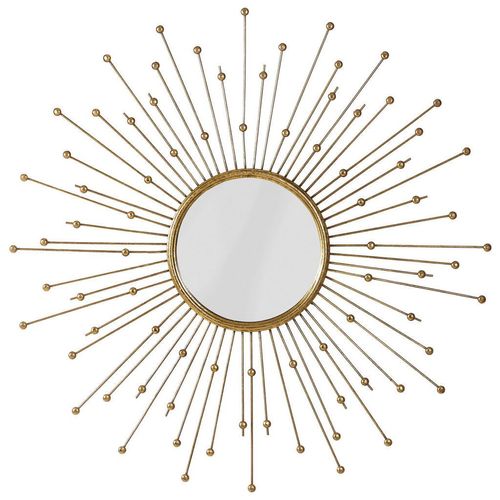 9009852597226 - Wandspiegel  Gold  Metall Glas  rund  81x81x10 cm  Spiegel Wandspiegel