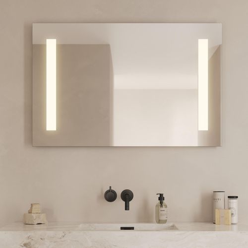 5705387002795 - Badspiegel LOEVSCHALL Römö Quadratisch Spiegel mit LED Beleuchtung Lichtspiegel silber (silberfarben) Spiegel B H T 100cm x 65cm x 35cm Spiegelglas Verstellbarer Badezimmerspiegel mit Beleuchtung Dänisches Design B100cm H65cm T35cm 5705387002795 - Badspiegel LOEVSCHALL Römö Quadratisch Spiegel mit LED Beleuchtung Lichtspiegel silber (silberfarben) Spiegel B H T 100cm x 65cm x 35cm Spiegelglas Verstellbarer Badezimmerspiegel mit Beleuchtung Dänisches Design B100cm H65cm T35cm