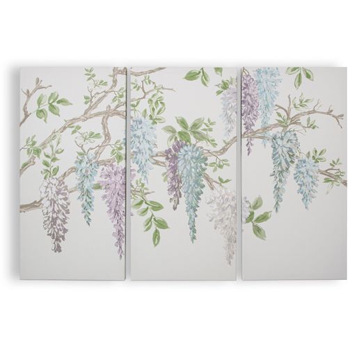 5011583488951 - Mehrteilige Bilder LAURA ASHLEY Wisteria Garden Gr Ø Leinwandbild 1 St bunt (mehrfarbig) Mehrteilige Bilder Leinwandbilder Set (3er) 90x60cm