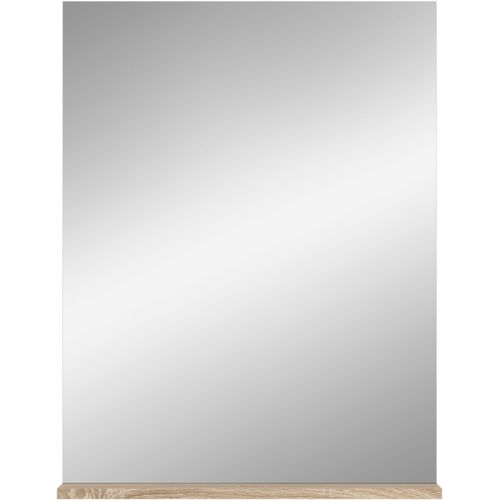 4068223355358 - Badspiegel INOSIGN SIENA Breite 60cm 1 Ablageboden hochwertiges Spiegelglas braun (eiche sonoma hell nb spiegelglas) B60cm H79cm T18cm FSC-zertifizierter Holzwerkstoff Spiegelglas Spiegel in verschiedenen Farben erhältlich Badmöbel Spiegel Badezimmer