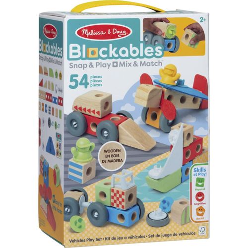 0681147005532 - Hatchimals Konstruktionsspielzeug Melissa & Doug - Blockables Fahrzeuge Spielset