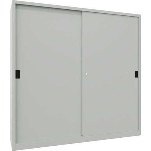 4055955117392 - Schwerlast-Schiebetürenschrank Höhe 1950 mm Vollblechtüren BxT 2000 x 500 mm mit Trennwand und 2 x 4 Fachböden Tür lichtgrau kaiserkraft 4055955117392 - Schwerlast-Schiebetürenschrank Höhe 1950 mm Vollblechtüren BxT 2000 x 500 mm mit Trennwand und 2 x 4 Fachböden Tür lichtgrau kaiserkraft