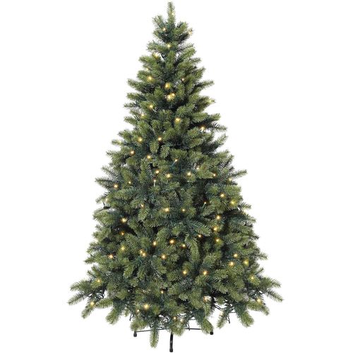4064118113881 - Künstlicher Weihnachtsbaum CREATIV GREEN Weihnachtsdeko künstlicher Christbaum Tannenbaum Weihnachtsbäume Gr Höhe 210 cm grün Kunstweihnachtsbäume Künstliche Weihnachtsbäume incl integrierter Lichterkette 150 LEDs