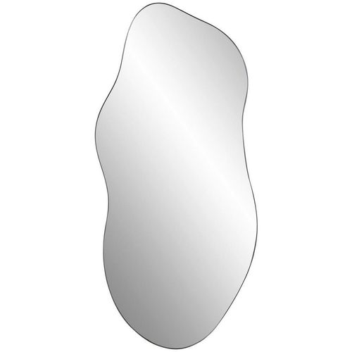 9010985092618 - Wandspiegel  Schwarz  Metall Glas Holzwerkstoff  wellenförmig  72x156x25 cm  Reach Bsci  senkrecht und waagrecht montierbar 