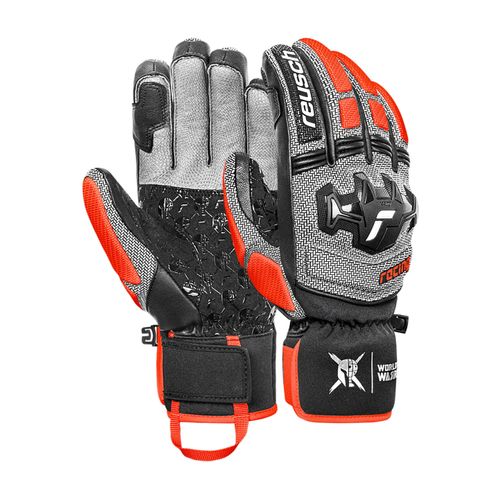 4060485589427 - Skihandschuhe REUSCH Worldcup Warrior SC Damen Gr 85 grau mehrfarbig 75% Polyester 15% Ziegenleder 5% Polyamid 5% Polyurethan mehrfarbig Handschuhe mit winddichter atmungsaktiver Funktion