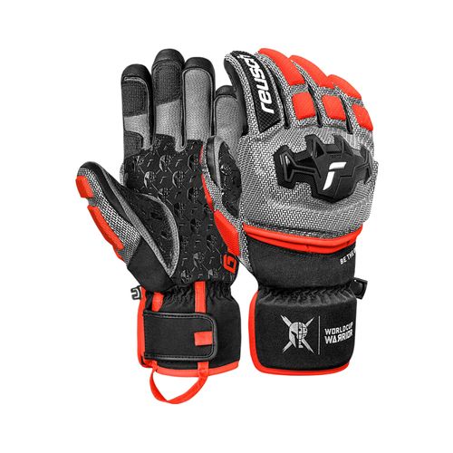 4060485586921 - Skihandschuhe REUSCH Worldcup Warrior GS Damen Gr 85 grau mehrfarbig 75% Polyester 10% Ziegenleder 5% Polyamid 5% Polyurethan 3% Synthetik 2% Elasthan mehrfarbig Handschuhe mit winddichter atmungsaktiver Funktion