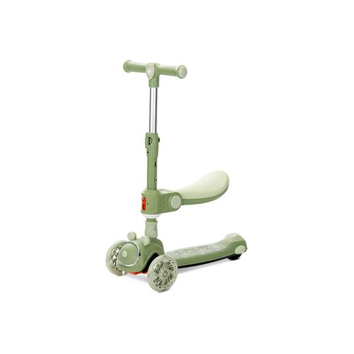 3800166119458 - Kinderroller Swiftie 2 in 1 Musik Lichter klappbarer Sitz PU-Räder grün