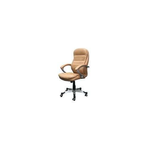 4260180271140 - Bürostuhl Rom beige Chef Sessel Echtleder Büro Leder Büro Stuhl Jet-Line