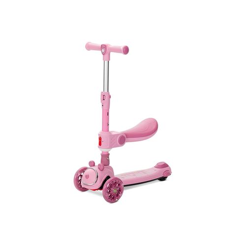 3800166119465 - Kinderroller Swiftie 2 in 1 Musik Lichter klappbarer Sitz PU-Räder rosa