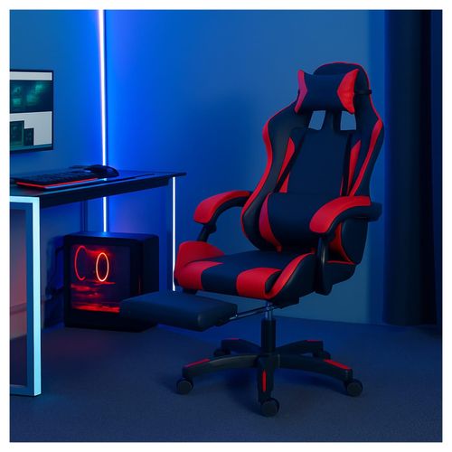 4255701938626 - Ergonomischer Gaming Stuhl mit Fußstütze Racing-Design 4255701938626 - Ergonomischer Gaming Stuhl mit Fußstütze Racing-Design