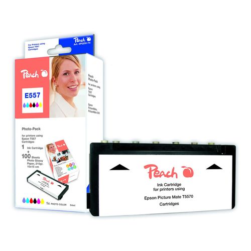7640115949530 - E557 573 Foto Pack Druckerpatronen (bk col) ersetzt Epson T5570 C13T557040 für zB Epson Picturemate  Epson Picturemate 500