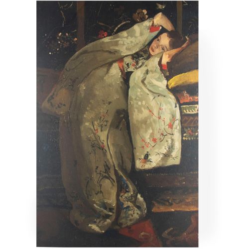 5011583372861 - Leinwandbild ART FOR THE HOME Mädchen in weißem Kimono braun (farbe bild(er) braun weiß) B70cm H80cm Bilder Mädchen im weißen Kimono 100 x 70 cm