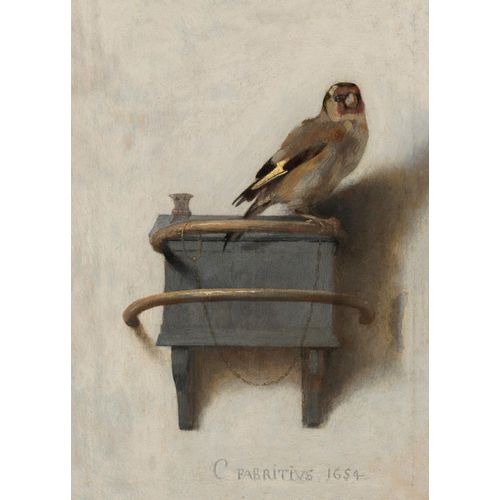 5011583359275 - Leinwandbild ART FOR THE HOME Het puttertje Bilder Gr B H T 70 cm x 100 cm x 3 cm Vögel Hochformat braun (goldfarben braun grau) Leinwandbilder Bilder